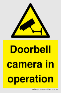 Doorbell camera in operation